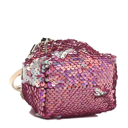 Jimmy Choo Sequin Paillettes Micro Bon Bon Bag Pink Multicolor 4 of 9