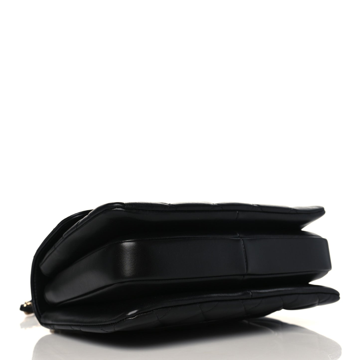 Lambskin Quilted Small Trendy CC Dual Handle Flap Bag Black
