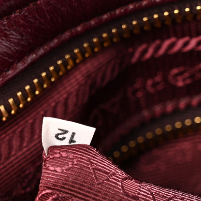 Prada Shiny Nappa Medium Bonnie Shoulder Bag Bordeaux 7 of 10