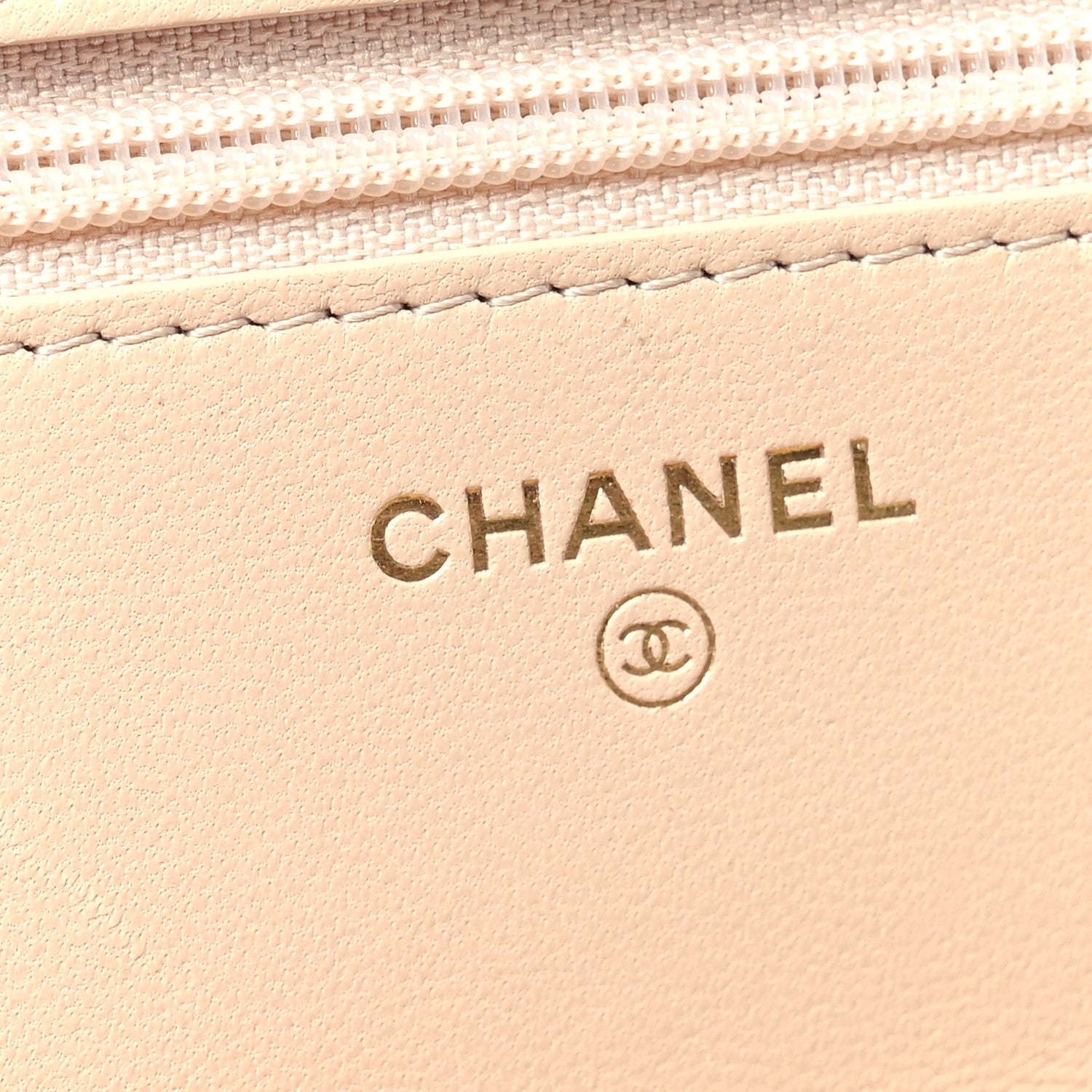 Chanel Wool Tweed Lambskin Quilted Chanel 19 Wallet On Chain WOC  Beige Black 6 of 11