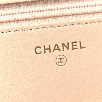 Chanel Wool Tweed Lambskin Quilted Chanel 19 Wallet On Chain WOC  Beige Black 6 of 11