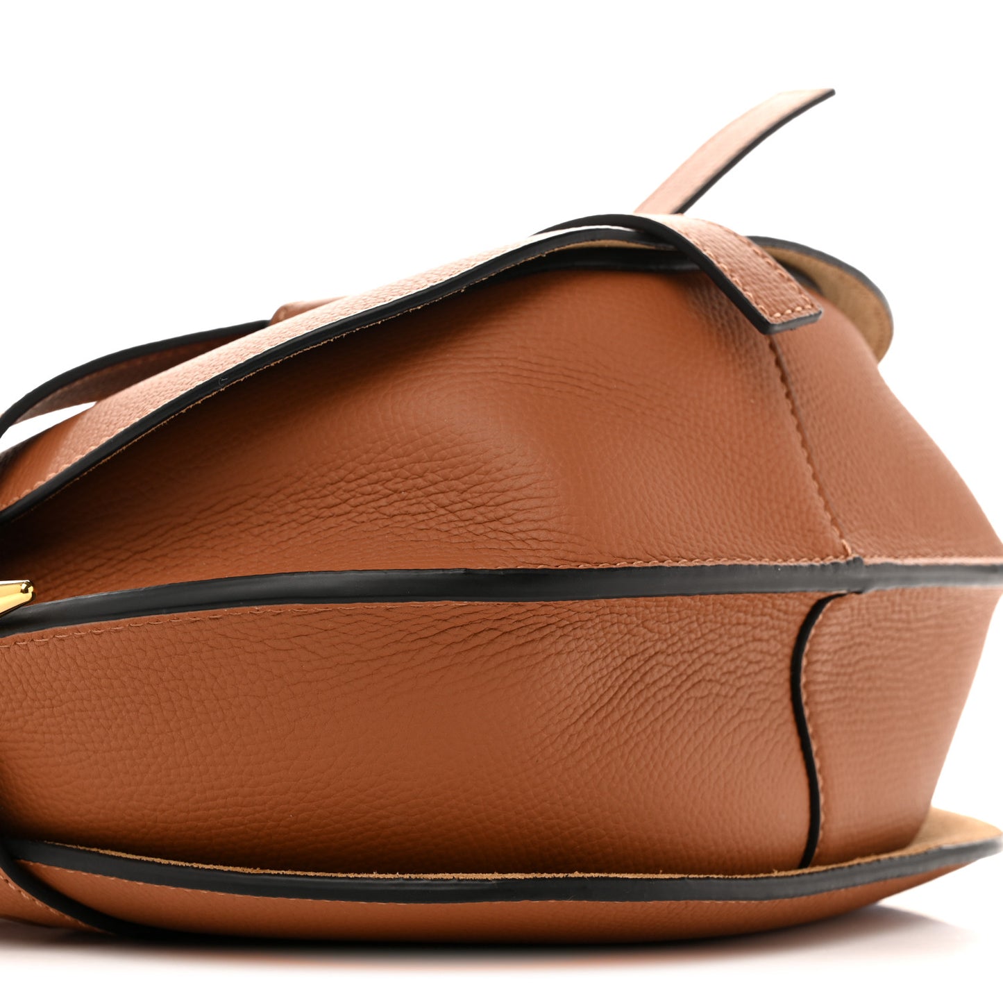 Grained Calfskin Small Gate Crossbody Bag Tan