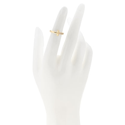 Tiffany 18K Yellow Gold Diamond 2.5mm T T1 Ring 48 4.5 2 of 5