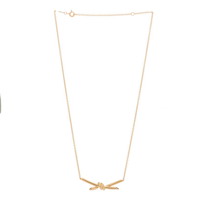 Tiffany 18K Rose Gold Knot Necklace 3 of 7