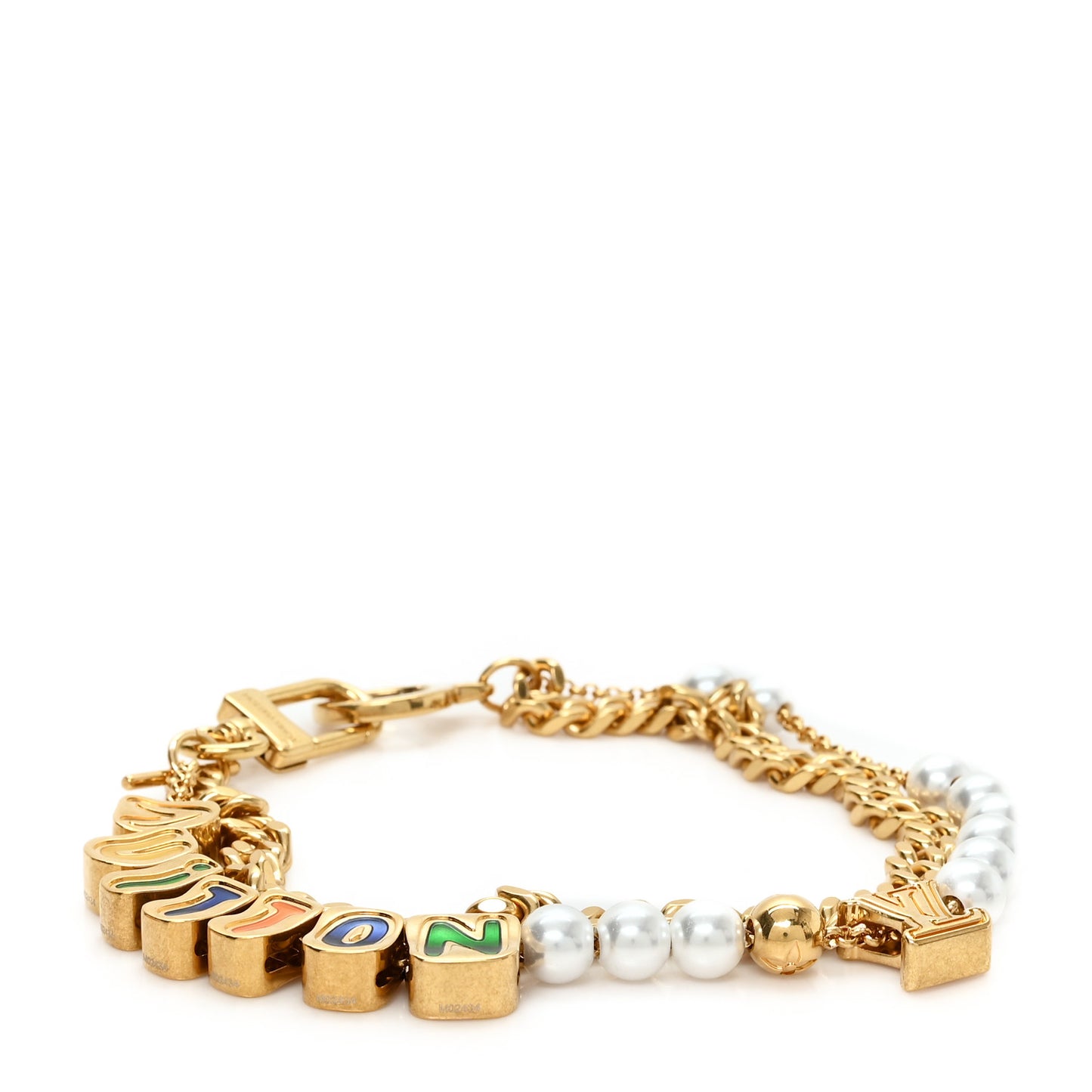 Metal Monogram Vuitton Belt Chain Gold Multicolor