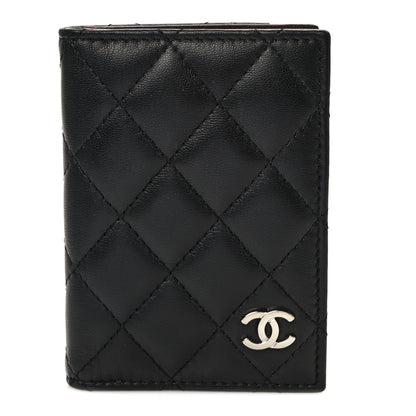 Chanel Lambskin Quilted Card Holder Wallet Black 1 of 7