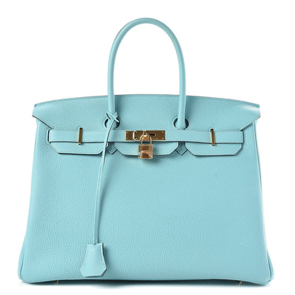 Hermes Togo Birkin 35 Bleu Atoll 1 of 36