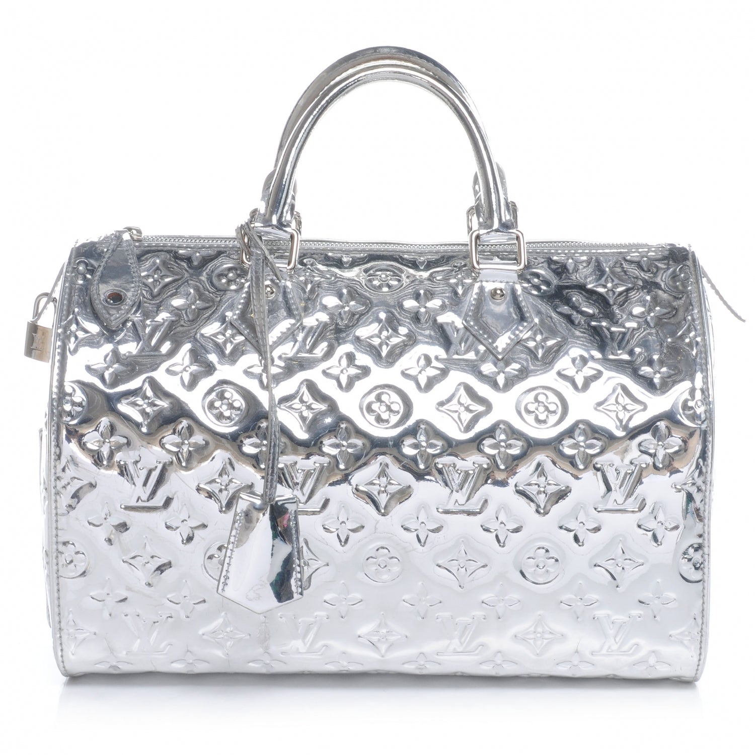Louis Vuitton Monogram Miroir Speedy 35 Silver 1 of 8