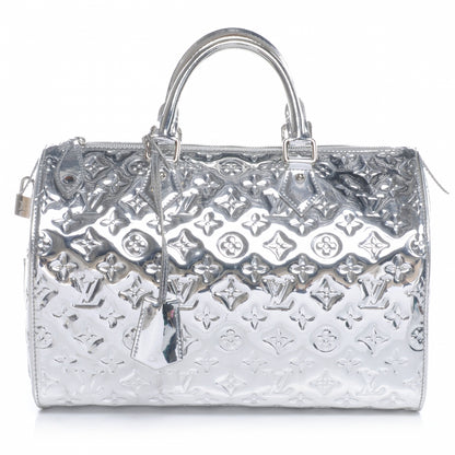 Louis Vuitton Monogram Miroir Speedy 35 Silver 1 of 8