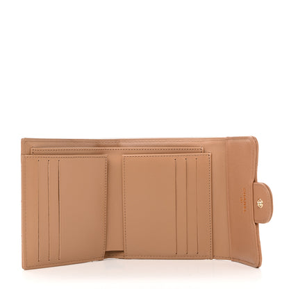 Chanel Caviar Quilted Compact Flap Wallet Beige 5 of 8