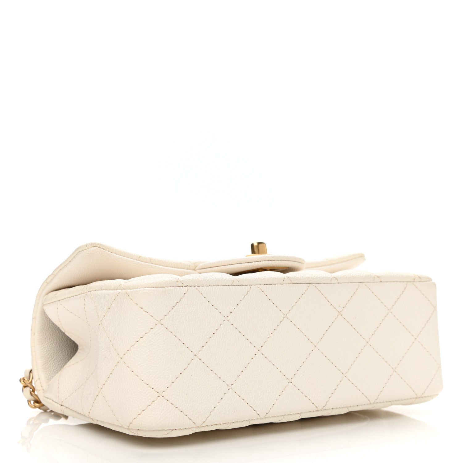 Chanel Caviar Quilted Mini Top Handle Rectangular Flap White 4 of 15