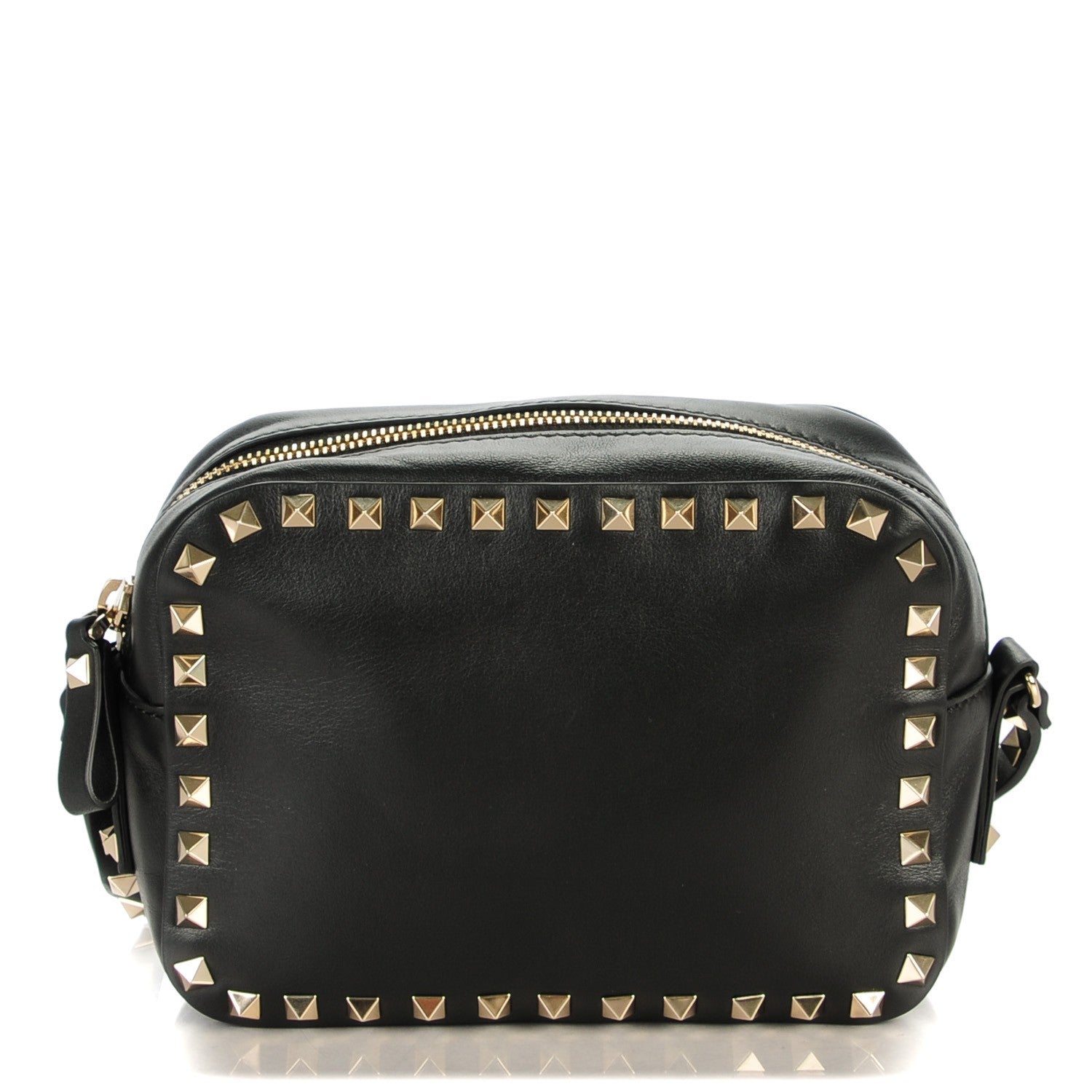 Valentino Garavani Calfskin Rockstud Camera Crossbody Bag Black 1 of 7