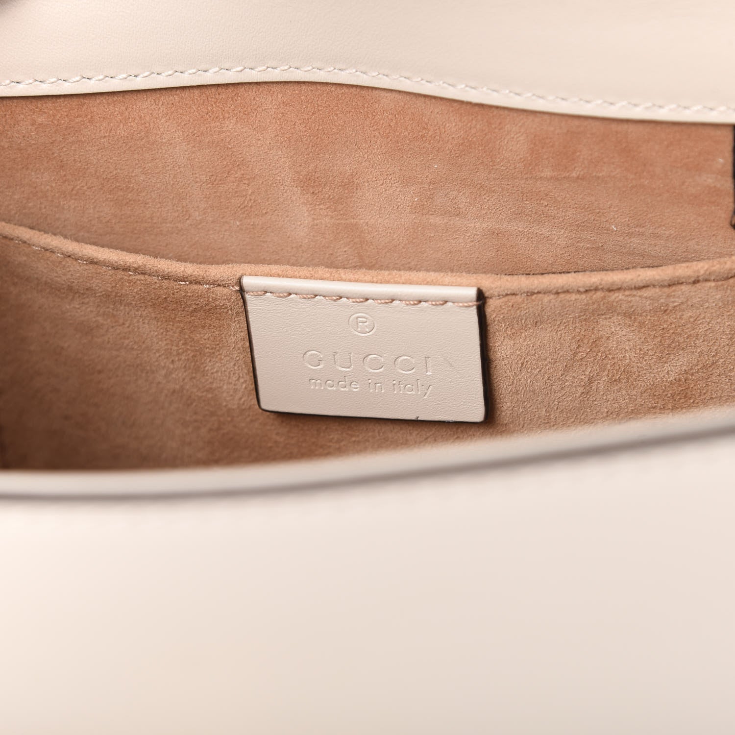 Gucci Calfskin Mini Sylvie Top Handle Bag White 9 of 11