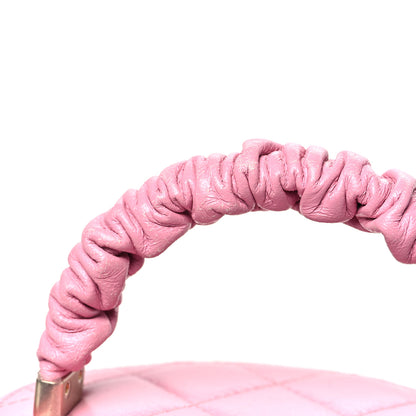 Chanel Lambskin Quilted Ruched Handle Vanity Case Pink 11 of 11