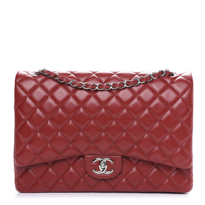Chanel Caviar Quilted Maxi Double Flap Red 1 of 13
