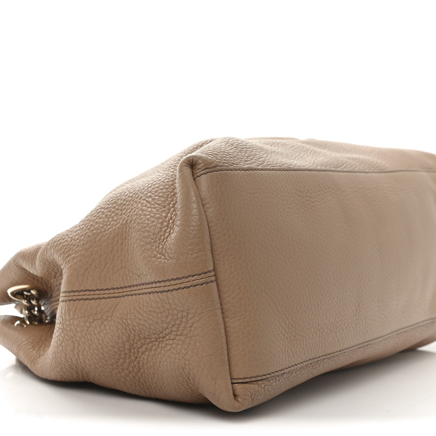 Gucci Pebbled Calfskin Medium Soho Chain Shoulder Bag Camelia 7 of 9