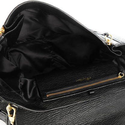 3.1 Phillip Lim 3.1 Textured Calfskin Large Pashli Satchel Black 5 of 8