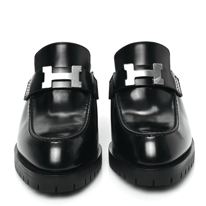 Hermes Calfskin Womens Flore 60 Mules 35.5 Black 2 of 9