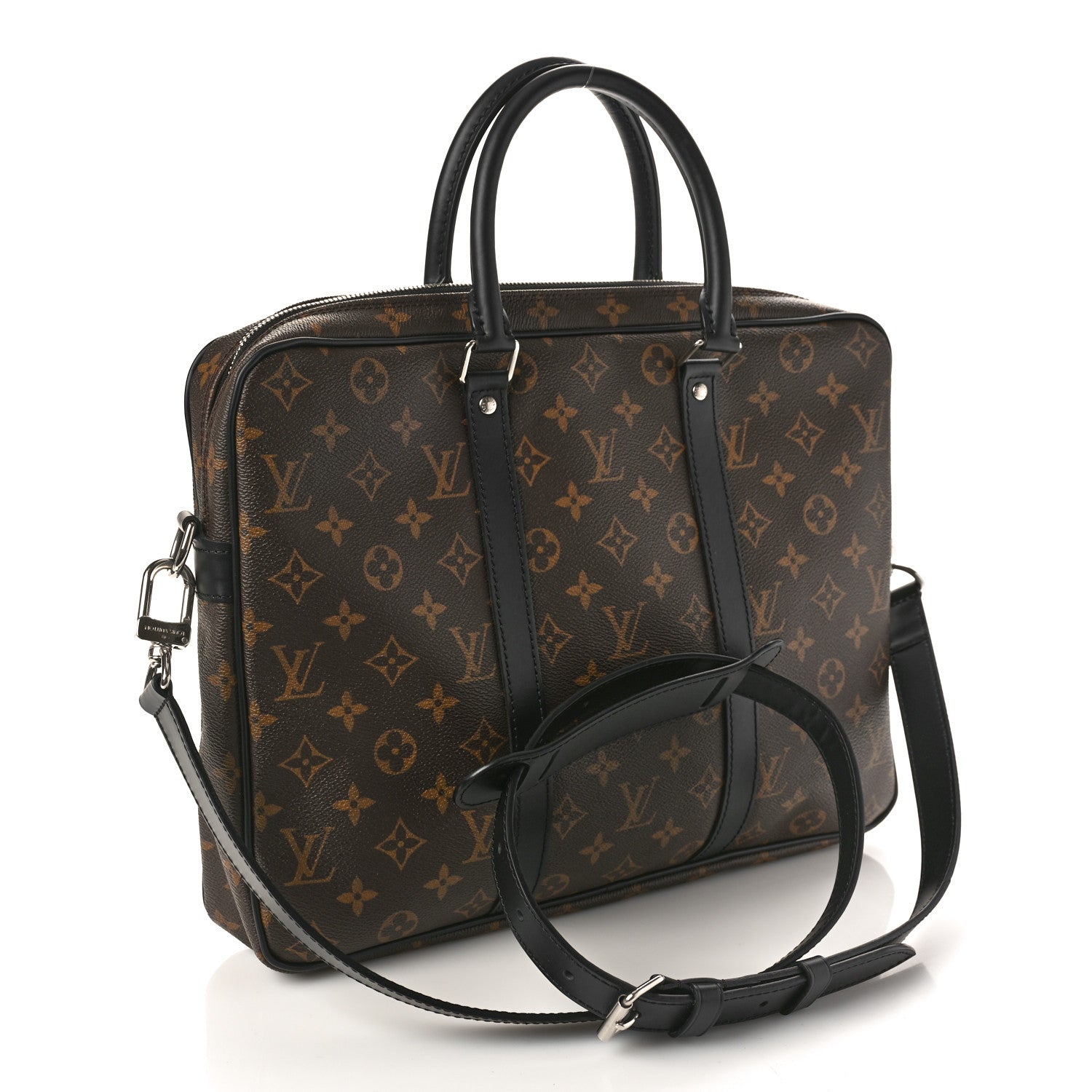 Louis Vuitton Monogram Macassar Porte-Documents Voyage PM 3 of 9