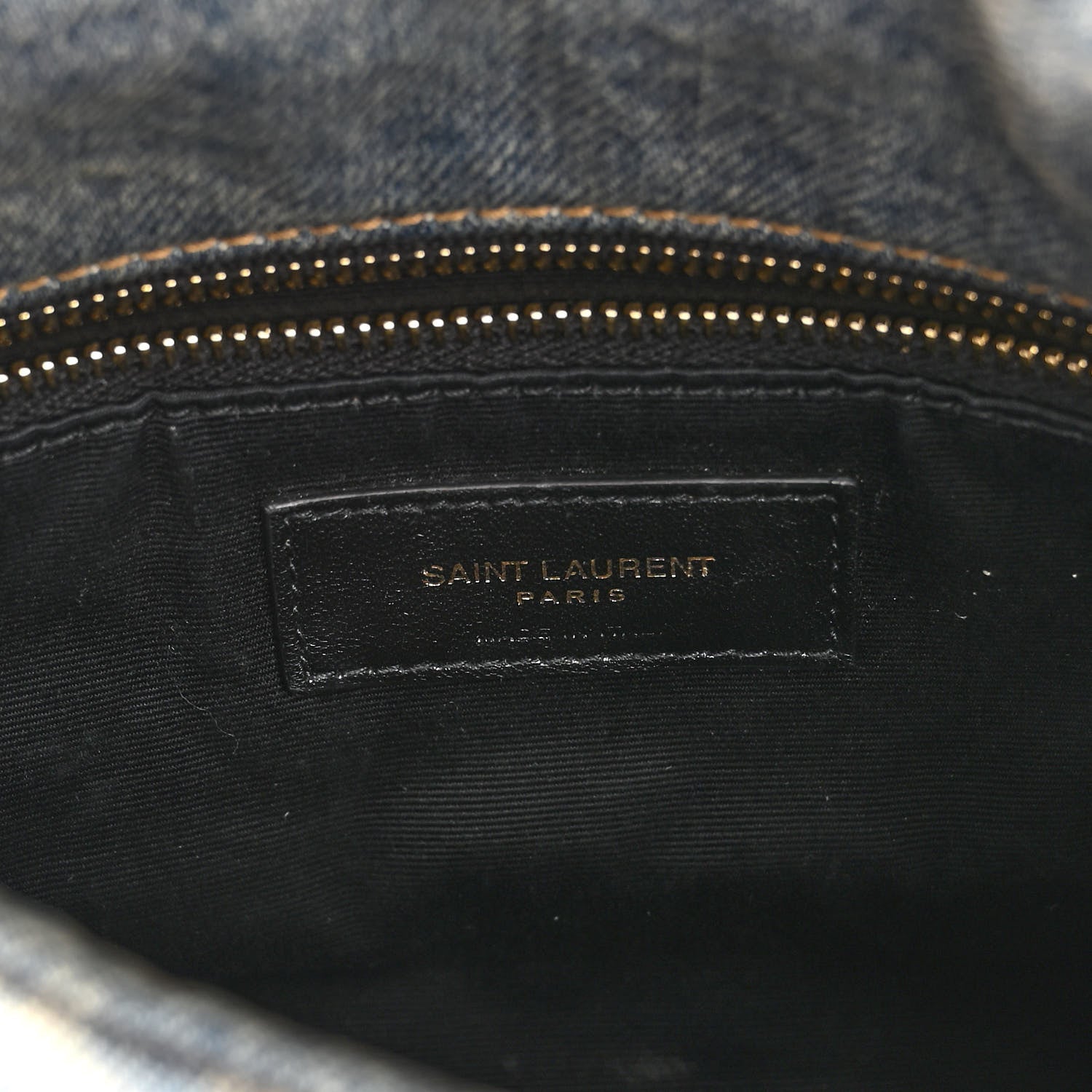 Saint Laurent Denim Quilted Toy Loulou Puffer Monogram Chain Satchel Blue Cinnamon 7 of 9