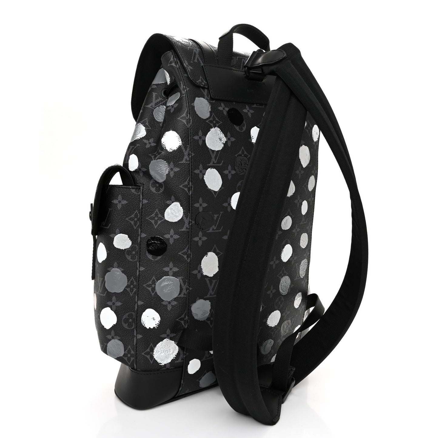 LV X YK Monogram Eclipse Dots Christopher MM Backpack Black