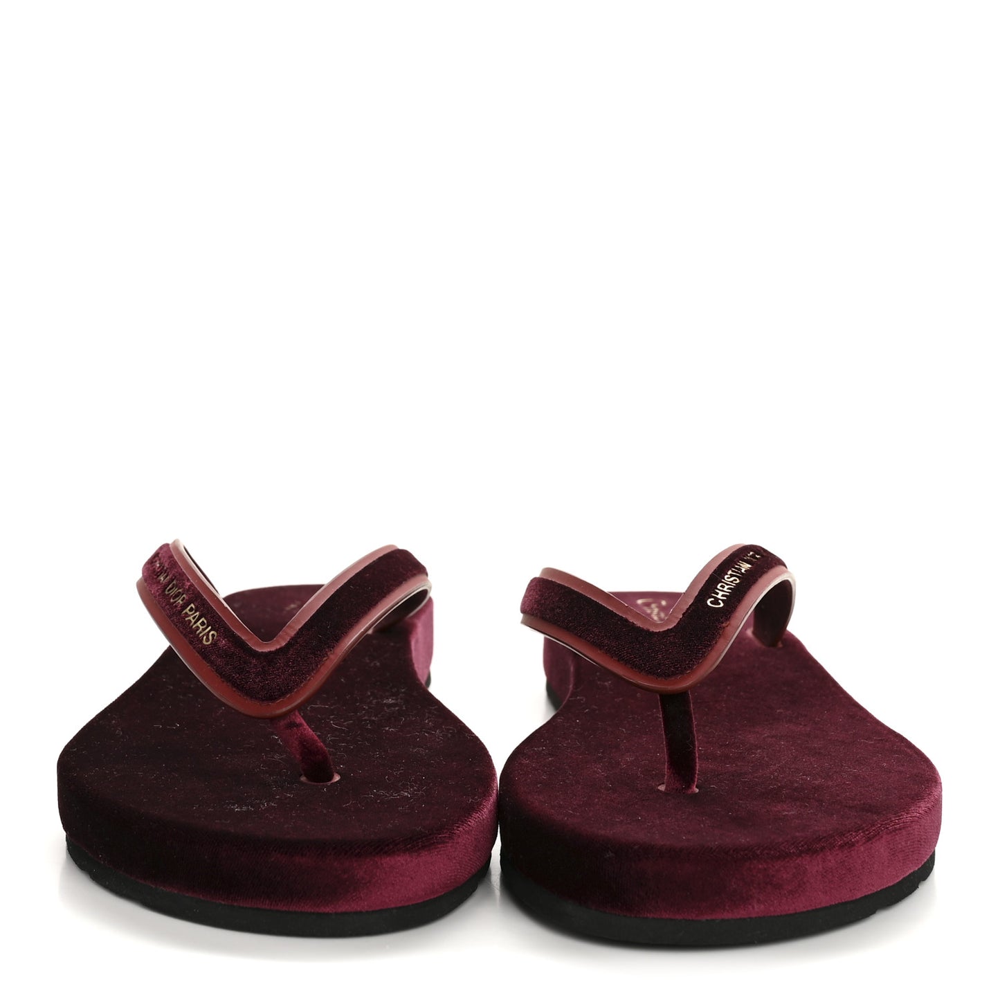 Velvet Diorsea Thong Sandals 39 Scarlet