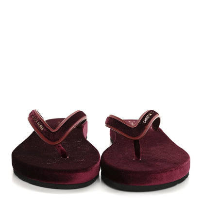 Christian Dior Velvet Diorsea Thong Sandals 39 Scarlet 3 of 10