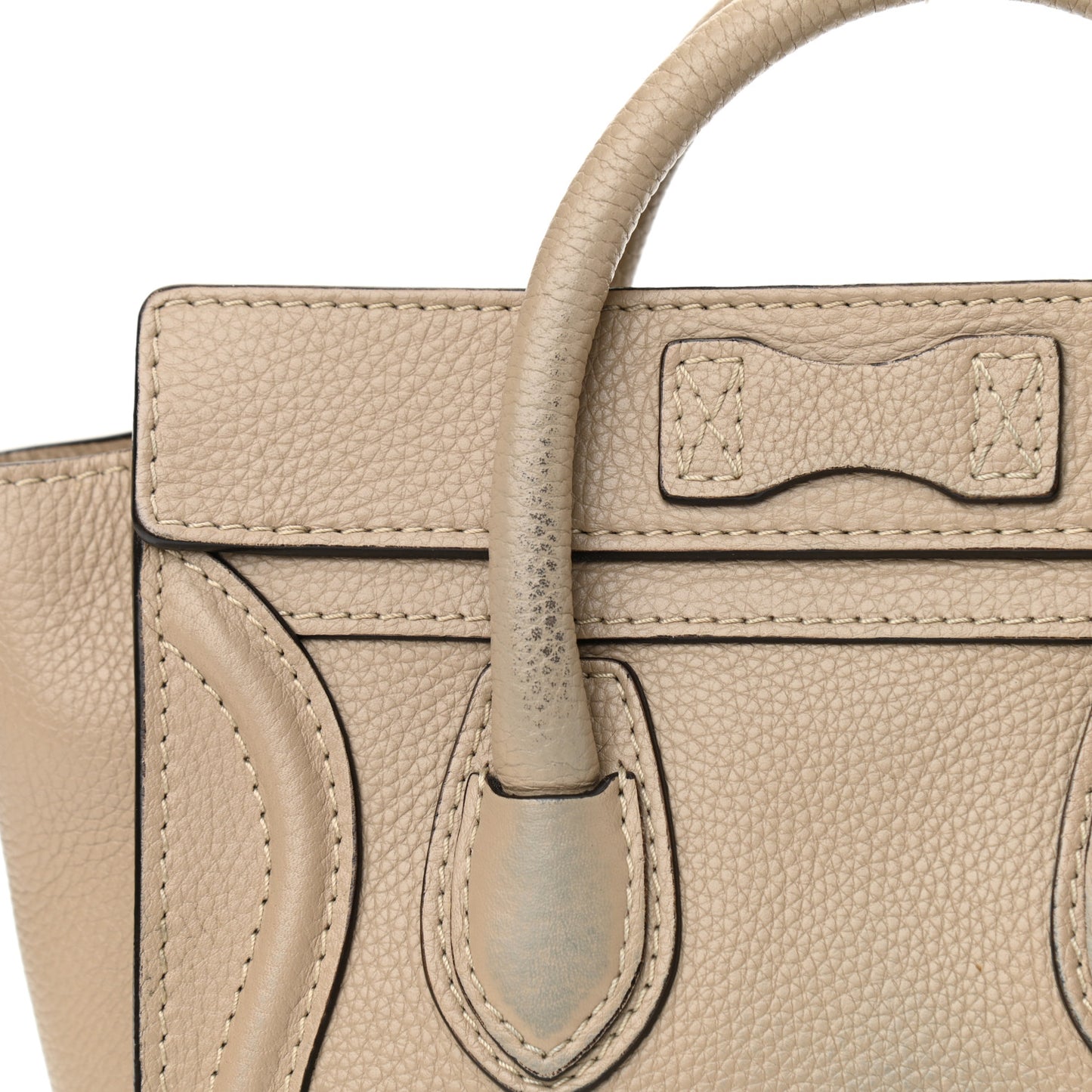 Drummed Calfskin Nano Luggage Dune