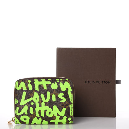 Louis Vuitton Monogram Graffiti Zippy Coin Purse Wallet Green 8 of 8