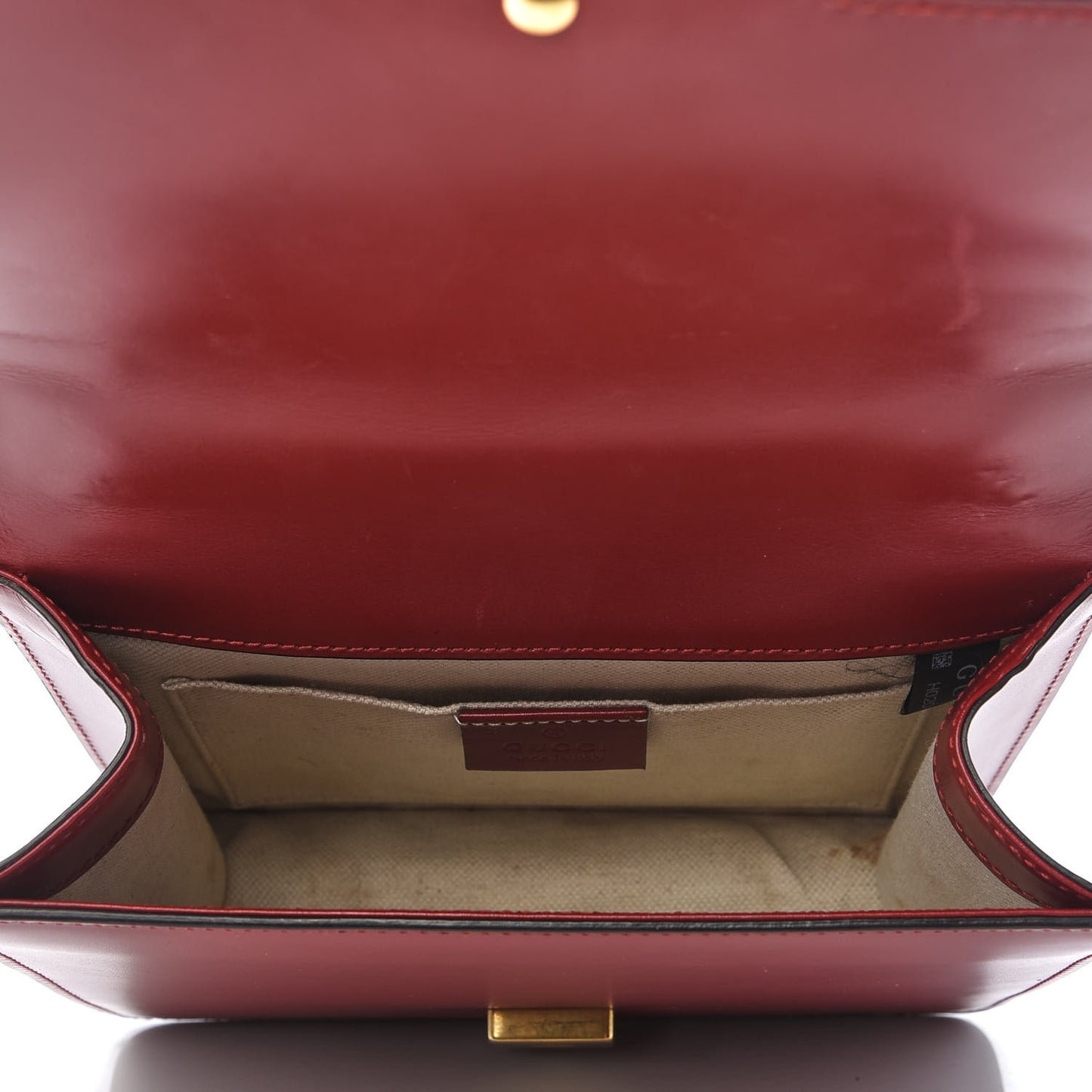 Knight Calfskin Small GG Marmont Chain Handle Bag Hibiscus Red