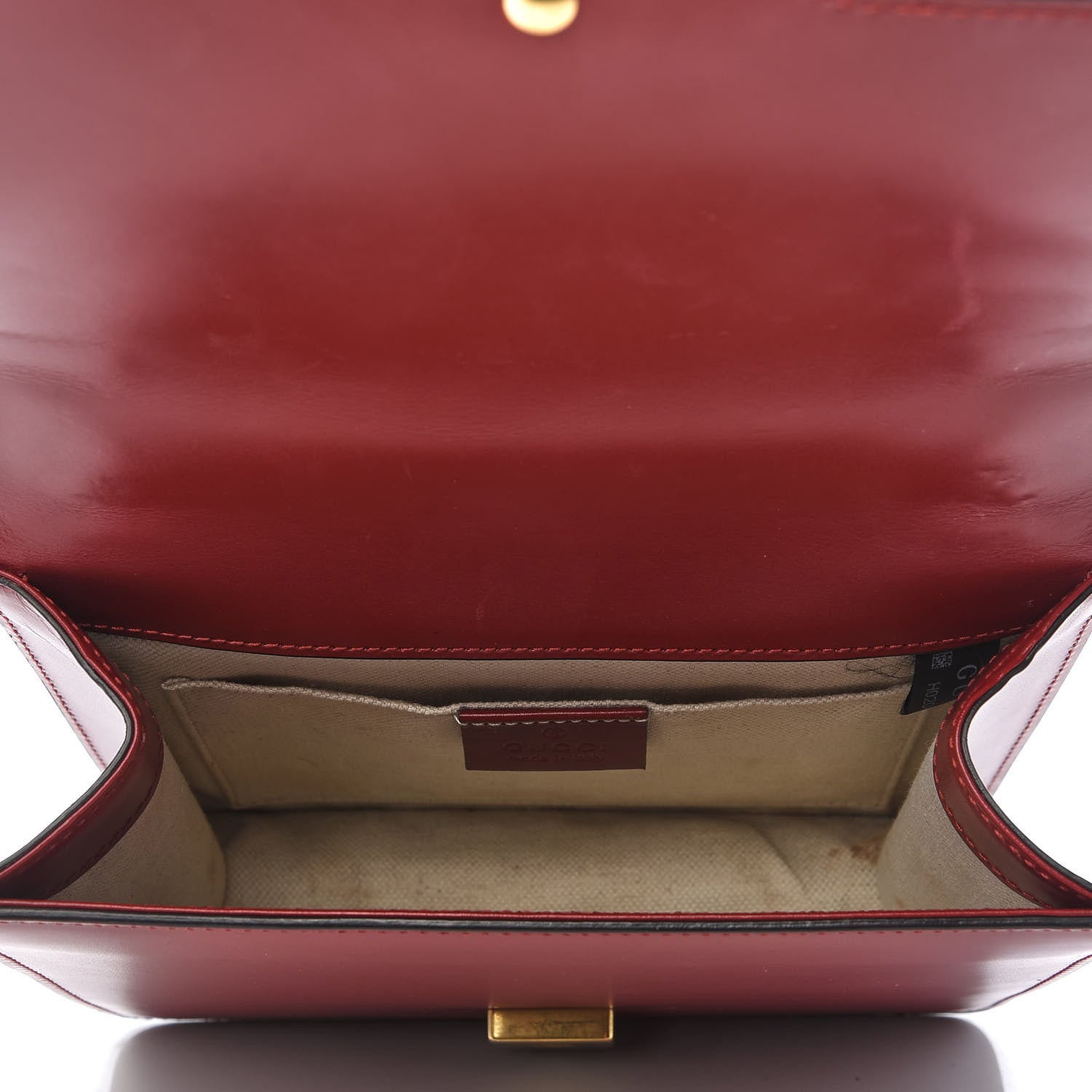 Gucci Knight Calfskin Small GG Marmont Chain Handle Bag Hibiscus Red 4 of 9