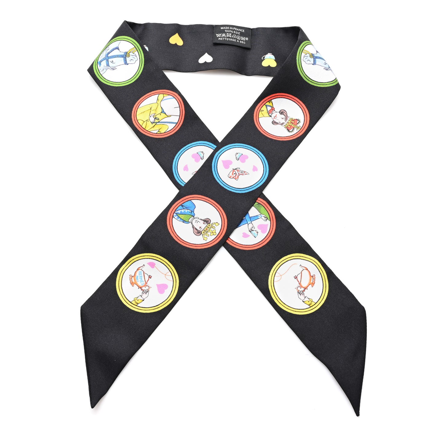 Silk Tea Time Twilly Black Rouge Multicolor