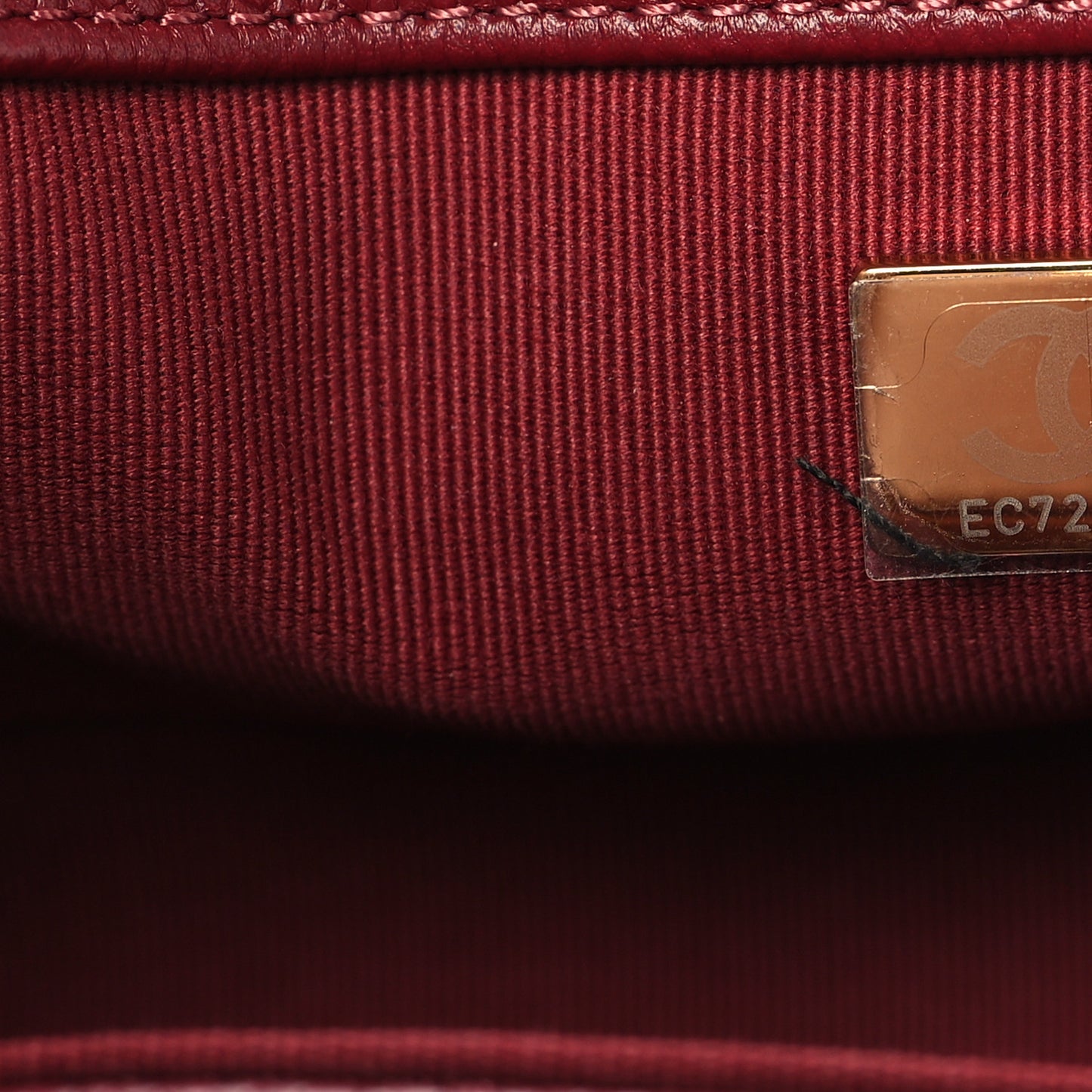 Caviar Quilted Small Boy Flap Burgundy