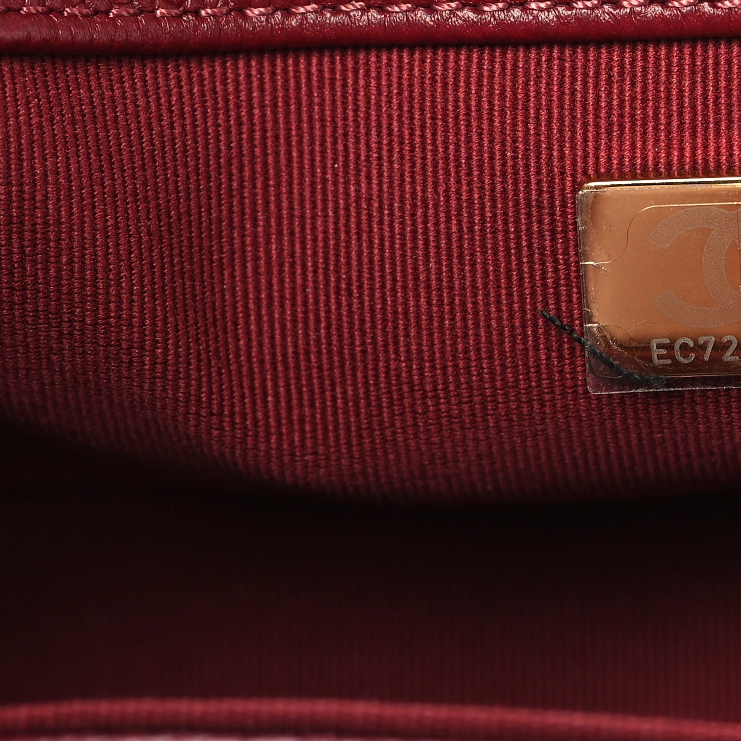 Chanel Caviar Quilted Small Boy Flap Burgundy 7 of 10