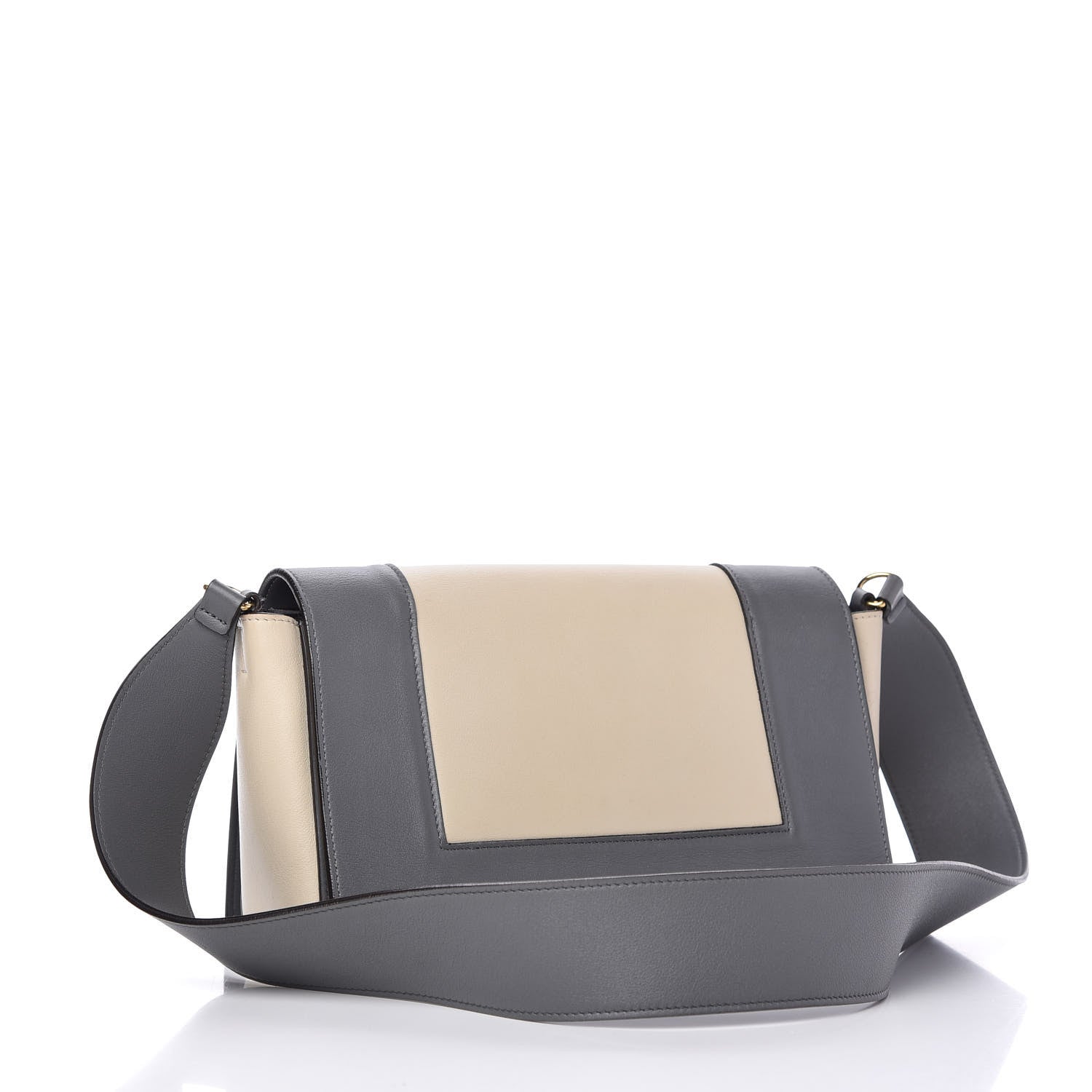 Celine Shiny Smooth Calfskin Medium Frame Shoulder Bag Grey Storm 3 of 11