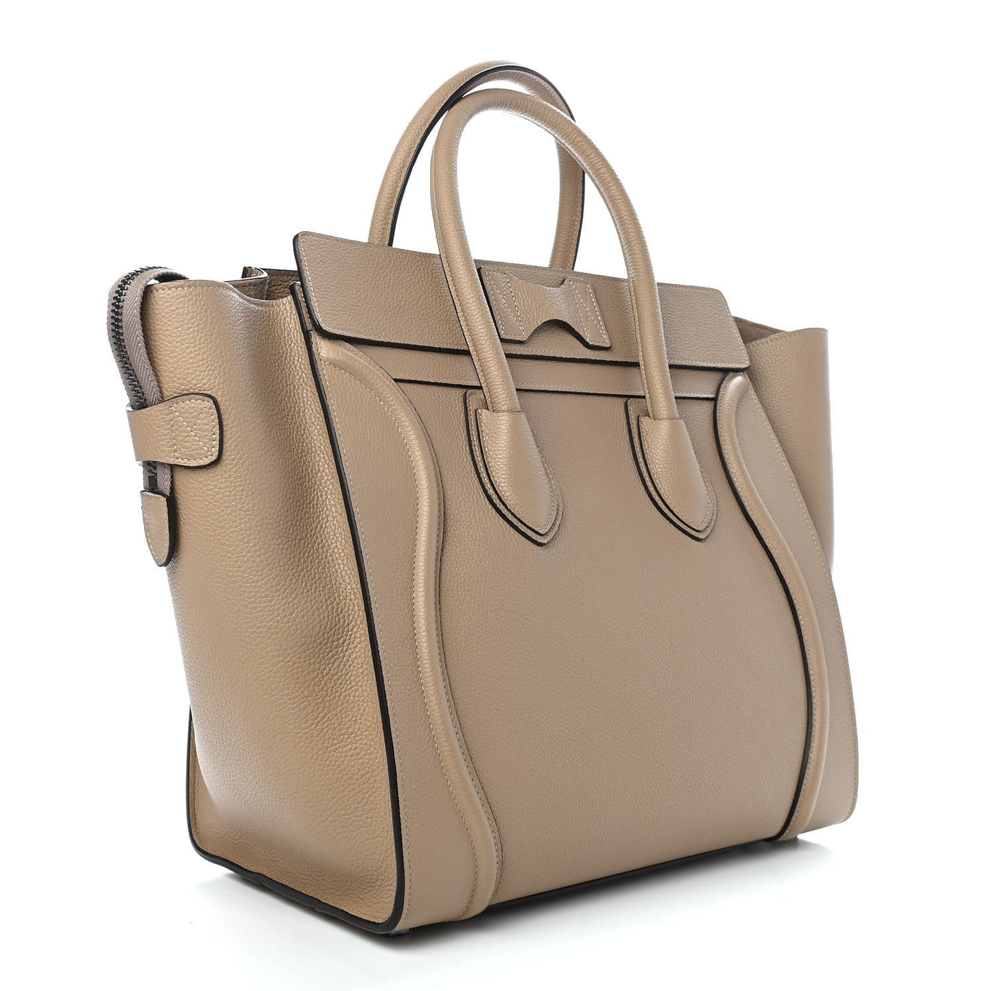Drummed Calfskin Mini Luggage Dune