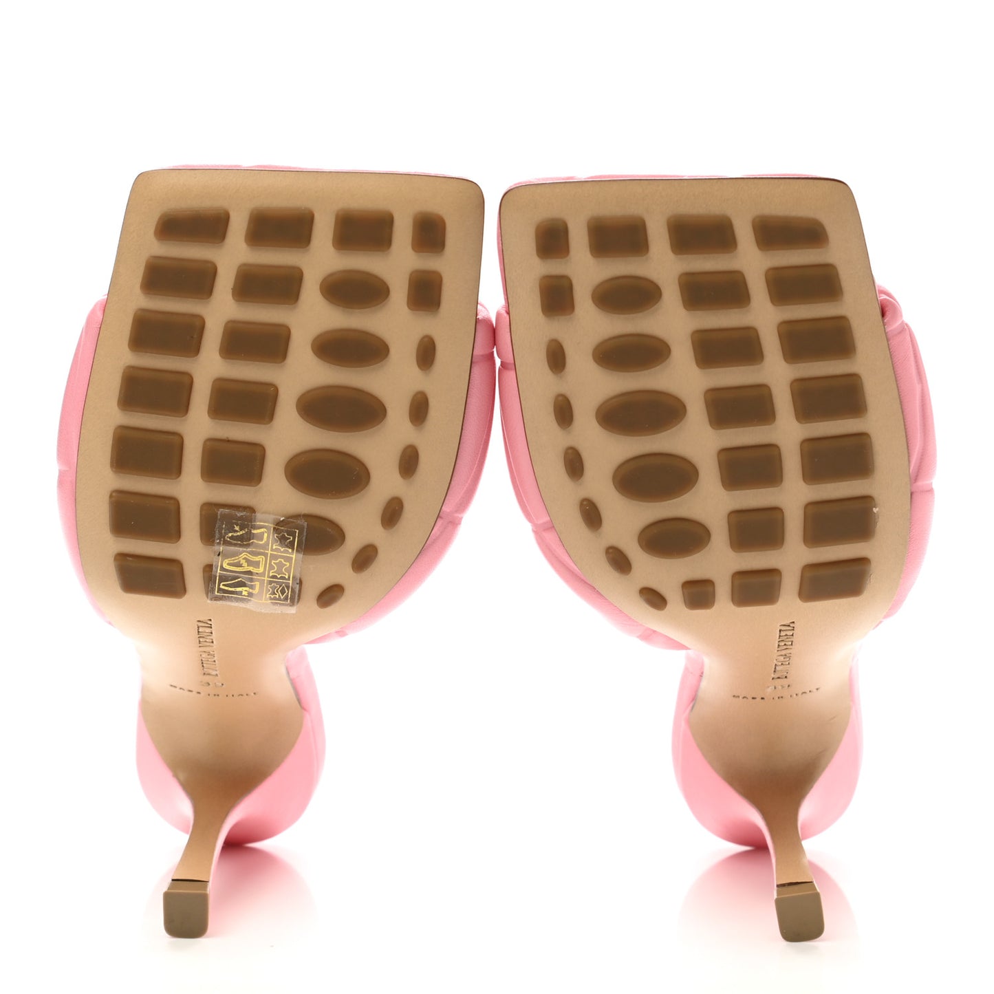 Nappa Quilted Rubber Lido Mule Sandals 39 Blossom
