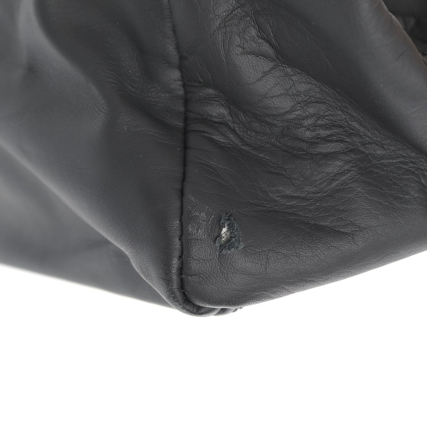Calfskin V Line Crossbody Navy