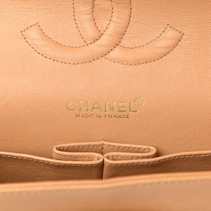 Chanel Lambskin Quilted Medium Double Flap Beige 6 of 14