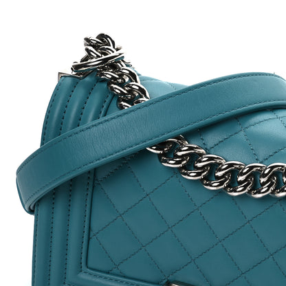 Chanel Lambskin Quilted Small Boy Flap Dark Turquoise 12 of 12