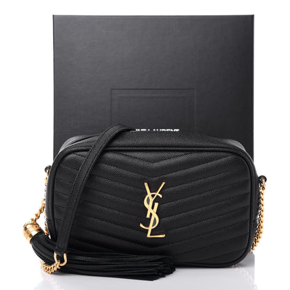 Saint Laurent Grain De Poudre Matelasse Monogram Mini Lou Camera Bag Black 11 of 11