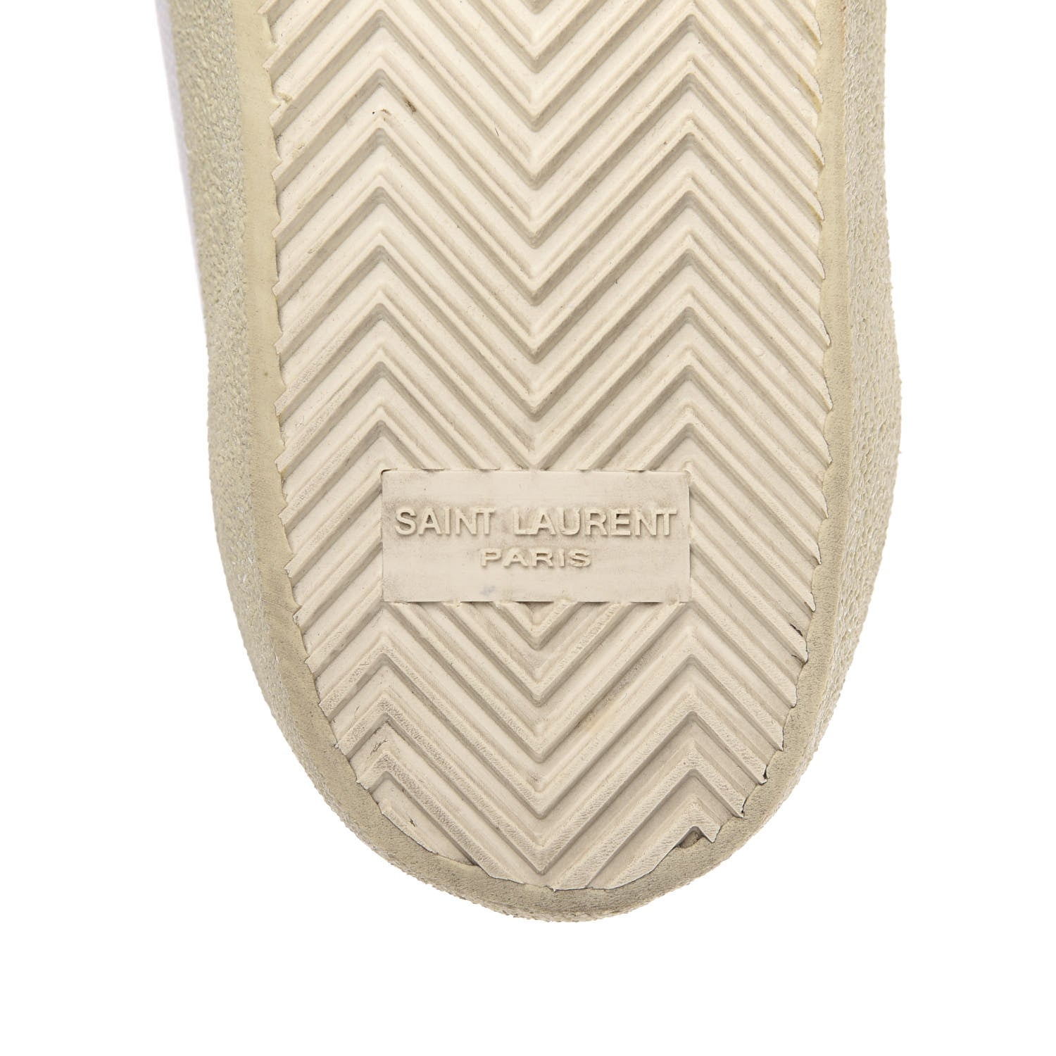 Saint Laurent Distressed Canvas Court Classic Sneakers 40 White 7 of 10