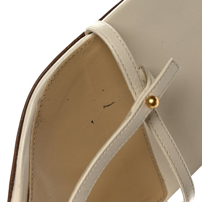 Bottega Veneta Lambskin Studded Stretch Multi Strap 90mm Sandals 37.5 Sea Salt 8 of 8