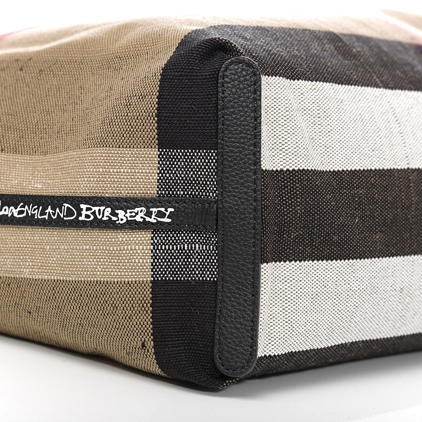 Coated Canvas Mega Check Medium Doodle Tote Black