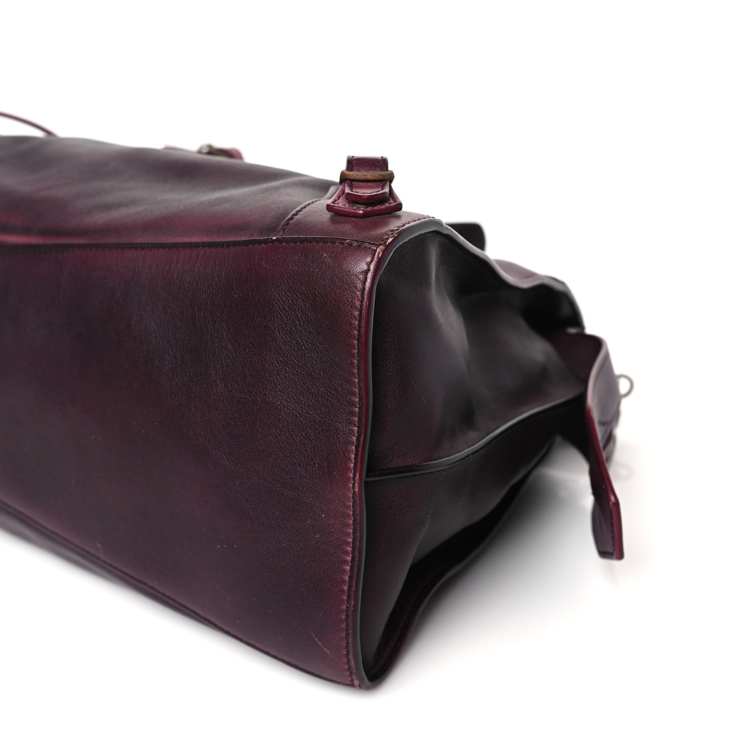 Balenciaga Used Calfskin Rust Hardware Neo Classic City Burgundy 9 of 17