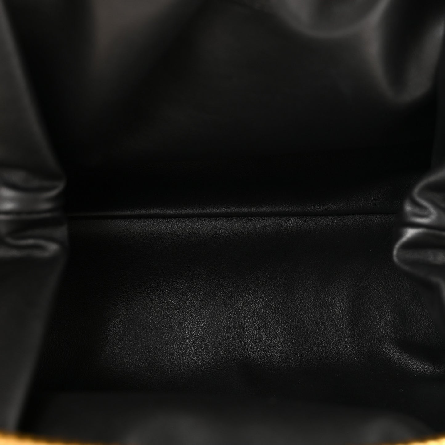 Metallic Bark Calfskin Embossed The Pouch Oversized Clutch Oro