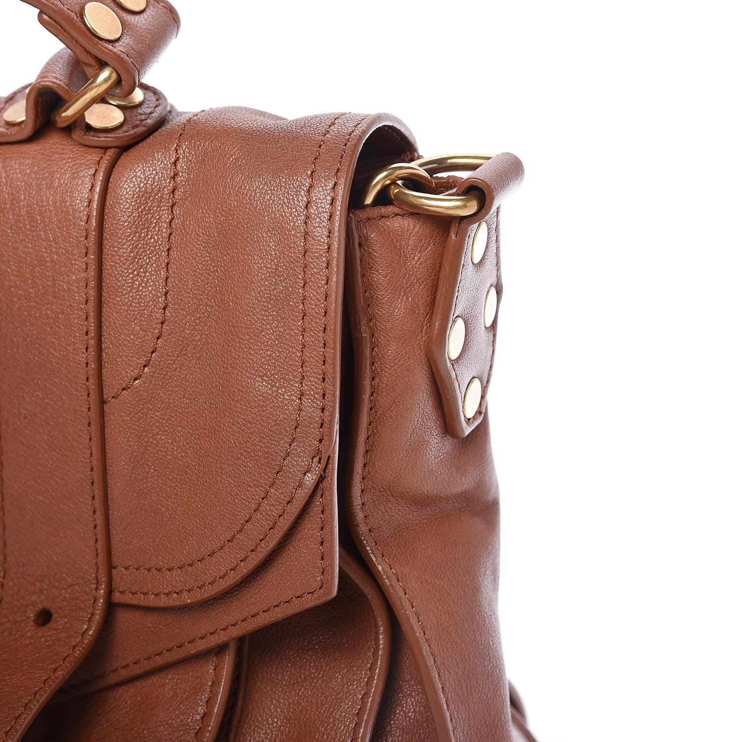 Proenza Schouler Lambskin Medium PS1 Satchel Saddle 11 of 12