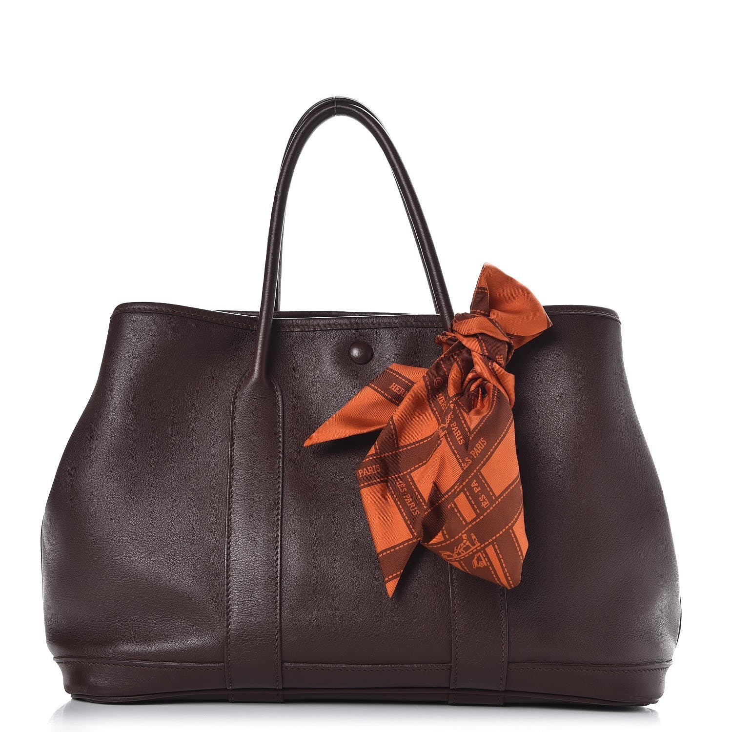 Hermes Swift Bolduc Twilly Garden Party TPM Chocolate 1 of 9