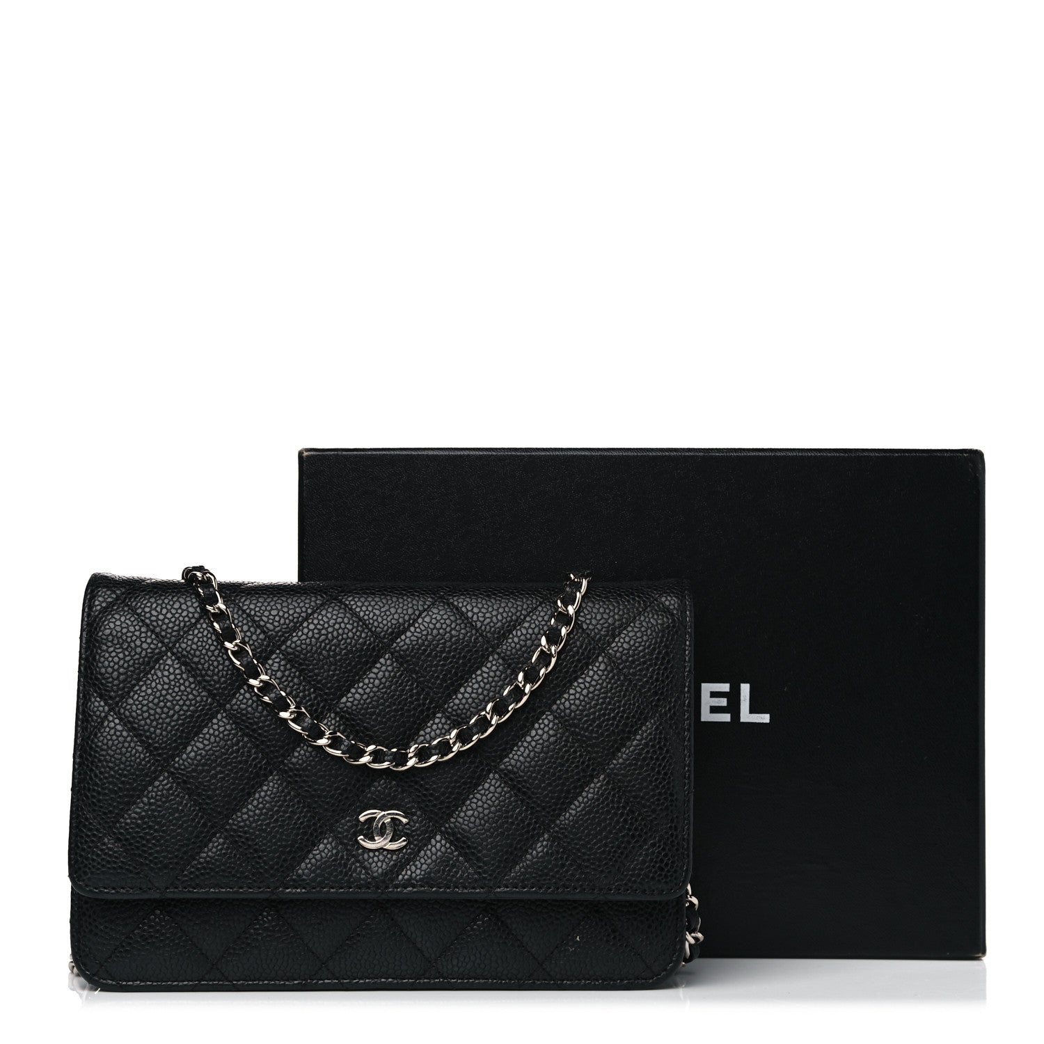 Chanel Caviar Quilted Wallet On Chain WOC Black 18 of 18