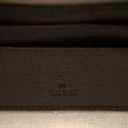 Gucci GG Supreme Monogram Textured Dollar Calfskin Web Mini Ophidia Top Handle Bowler Bag Beige Ebony New Acero 6 of 8